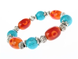 Beaded Silver Bracelet