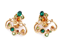 Gold Gemstone Earrings