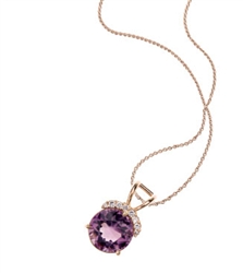 Amethyse and Diamond Necklace