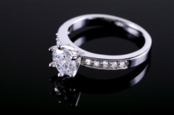 Diamond and Platinum Ring